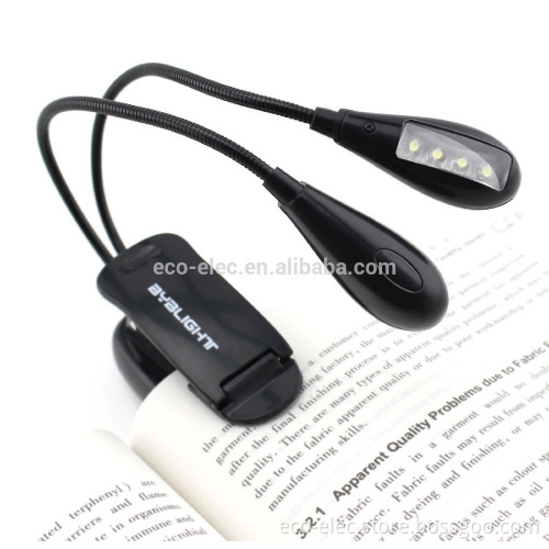 Super Bright Dual Flexible Double Flex Goosenecks 8 LED Book Reading Clip-on Arm Table Lamp Study Desk Light LED table light